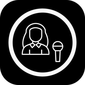 Presenter Sharp Linear Edge Mark vector