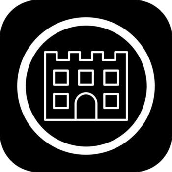 Castle Clean Frame Design Object vector