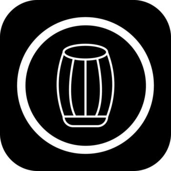 Barrel Minimal Art Style Object vector