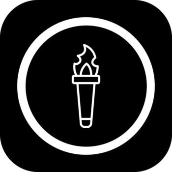 Torch Simplified Thin Line Mark vector