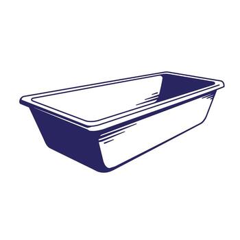 ilustración de un limpiar vacío rectangular almacenamiento envase aislado en blanco vector