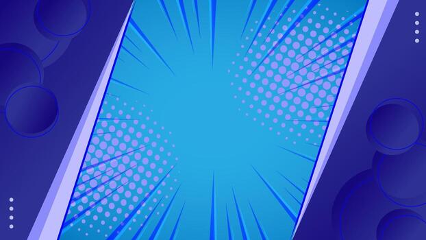 Abstract blue geometric banner background. blue comic sunburst effect background with halftone. Suitable for templates, sales banners, events, ads, web, and headers vector