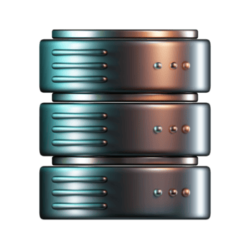 Server Datenbank Stapel dunkel Vorderseite Aussicht 3d Symbol png