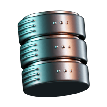 servidor base de dados pilha metálico cilíndrico 3d ícone png