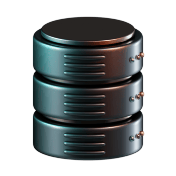 servidor base de dados pilha Sombrio cilíndrico Visão 3d ícone png