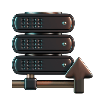 server kuggstång ladda upp data mörk upp pil 3d ikon png