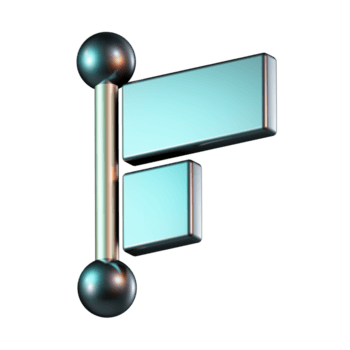 Two Offset Blocks Left-Aligned with Vertical Bar 3D Icon png