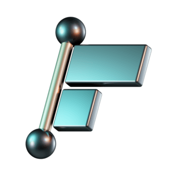 Two Horizontal Offset Blocks Left-Aligned with Bar 3D Icon png