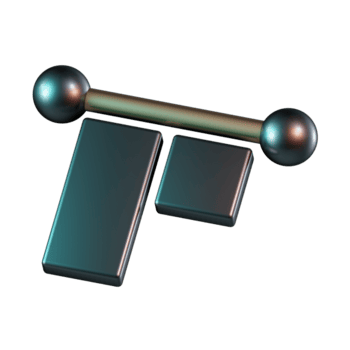 inclinata Due blocchi superiore allineamento con connettore 3d icona png