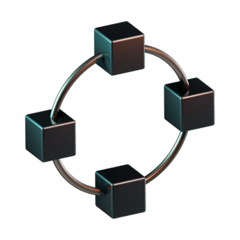 abstrato caminho círculo com âncora pontos 3d ícone png