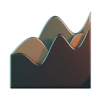 dinámica ola modelo gráfico icono para negocio inteligencia visualización 3d icono ilustración png