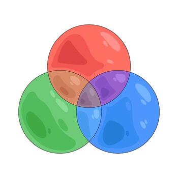Illustration of Three Overlapping Circles vector