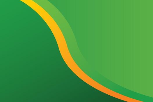 Green Abstract Curves With Orange Ribbon Overlapping A Geometric Background For Modern Design Projects vector