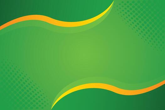 Vibrant Green Abstract Background With Yellow Curved Stripes For Design Projects And Modern Branding Concepts vector