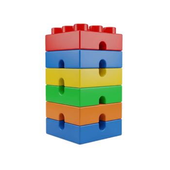 apilar de vistoso enclavamiento edificio bloques en negro antecedentes construcción niños png