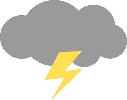 cloud and thunder vector