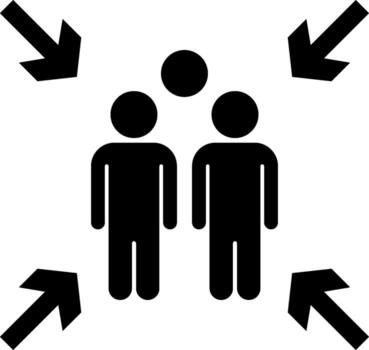 icono de punto de reunión vector