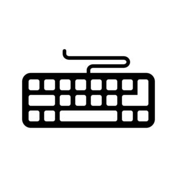 Keyboard computer icon isolated on white background. vector