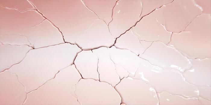 An abstract background features a textured cracked surface in pale pink and white with delicate lines and a smooth appearance photo