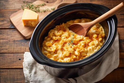 Kitchen Counter with Mac and Cheese Slow Cooker photo