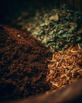 A close up of some dirt and grass photo