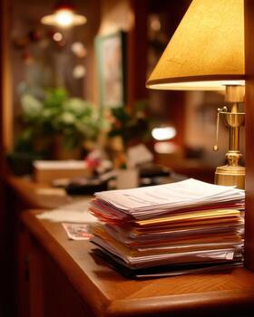 Community Newsboard with Printed Newsletters and Notices photo