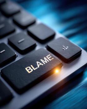 macro Disparo teclado con culpa llave negrita foto