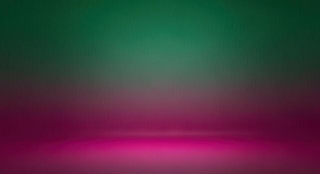 Abstract Gradient Background Deep Green to Vibrant Pink Modern Studio Backdrop Empty Stage with Subtle Texture photo