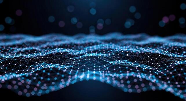 Abstract Digital Network Connections and Data Flow Background photo