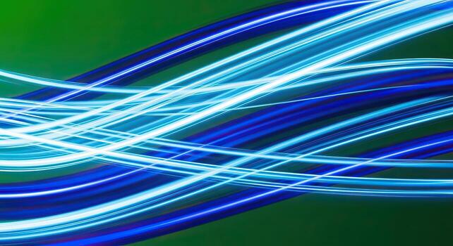 Dynamic Blue and Cyan Light Streaks Abstract Background for Digital Technology Data Flow and Futuristic Concepts photo