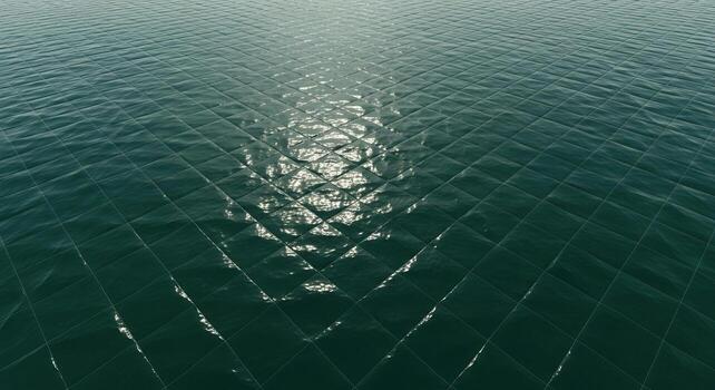 fascinante resumen agua cuadrícula modelo con reflexivo luz de sol moderno antecedentes foto