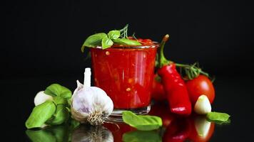 Fresh tomato sauce with garlic and basil video