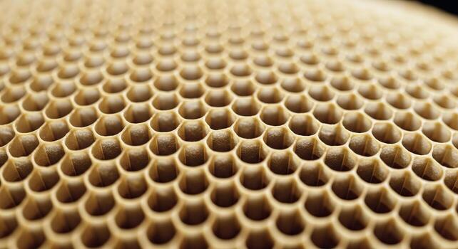 Beige Honeycomb Pattern Close Up Abstract Background for Creative Design Projects photo
