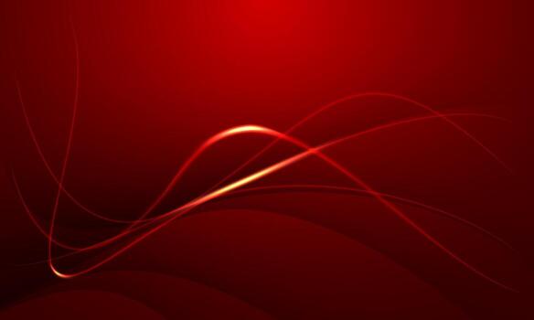 Red abstract background with flowing lines vector