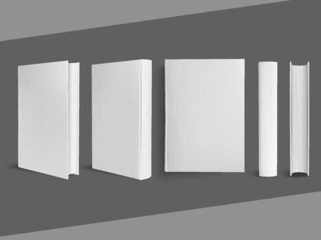 Blank book mockup images vector