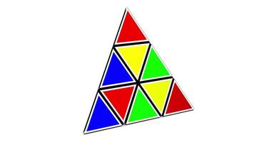 triangel kub roterande animering video