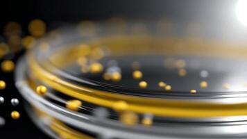 Spinning particles and shimmering colors create a mesmerizing visual effect in this vibrant composition video