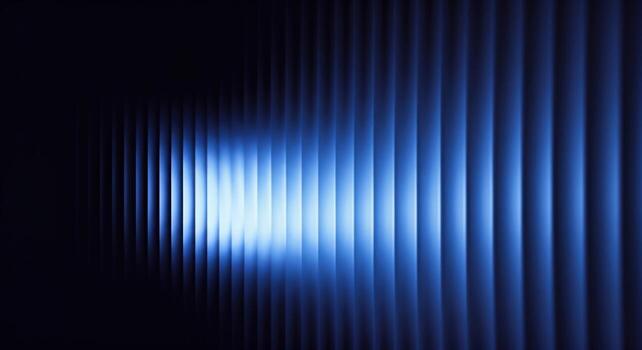 A blue light is shining through a dark background photo