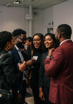 A group of people at an event photo