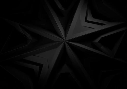 Stunning abstract geometric pattern with sharp angles and deep shadows creating a dramatic, modern background for design projects photo