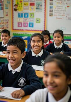Joyful learning in a diverse classroom inspires young minds, fostering collaboration and academic success for a brighter future together today photo