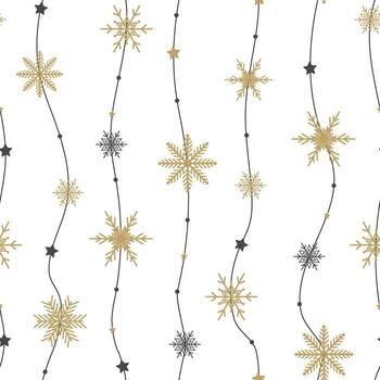Christmas seamless pattern with snowflake. Winter print. New Year background. illustration in flat style vector
