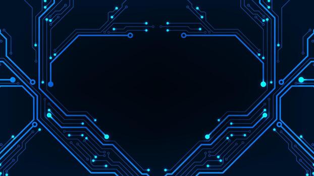 Digital technology abstract line circuit board blue innovation concept on dark background vector