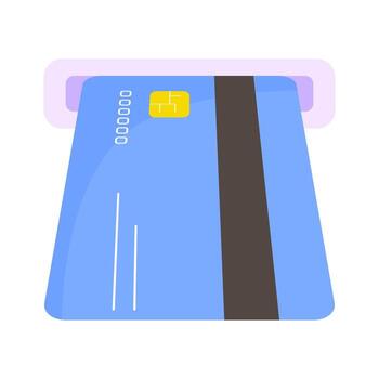 Secure Payment with Credit Card Insertion vector