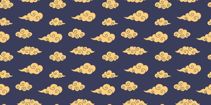 sin costura asiático modelo de nubes decorativo nubes en tradicional chino y japonés estilo para textil, fondo de pantalla y impresión diseño. . vector
