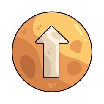 Up Arrow on Circle Button vector