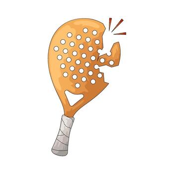 Broken Paddle Racket Illustration vector
