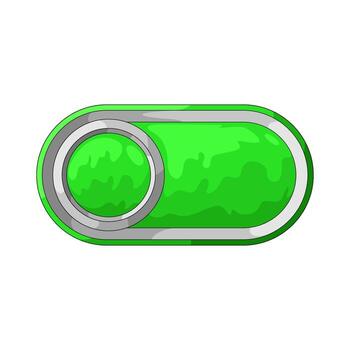 Toggle Switch Button On Position vector