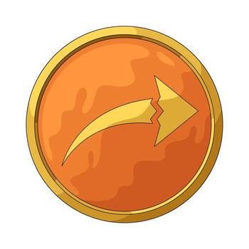 naranja redondo compartir botón vector