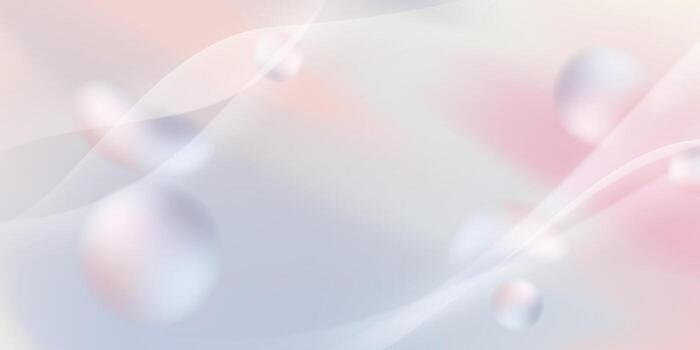 Abstract bubbles and waves background vector